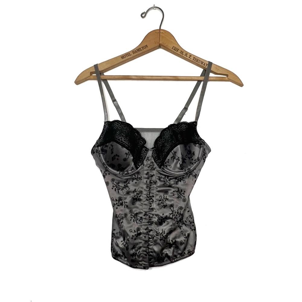 Vintage | Grey Floral Bustier